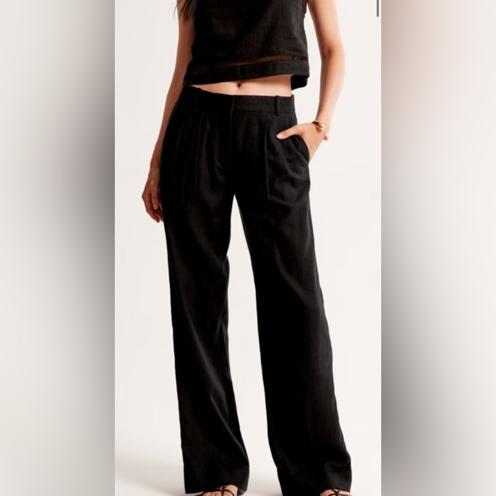 A&F Sloane Tailored Linen-Blend Pant Curve Love - Size 28/6